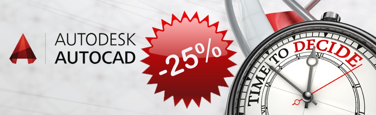 Kratkotrajna AutoCAD akcija - 25%
