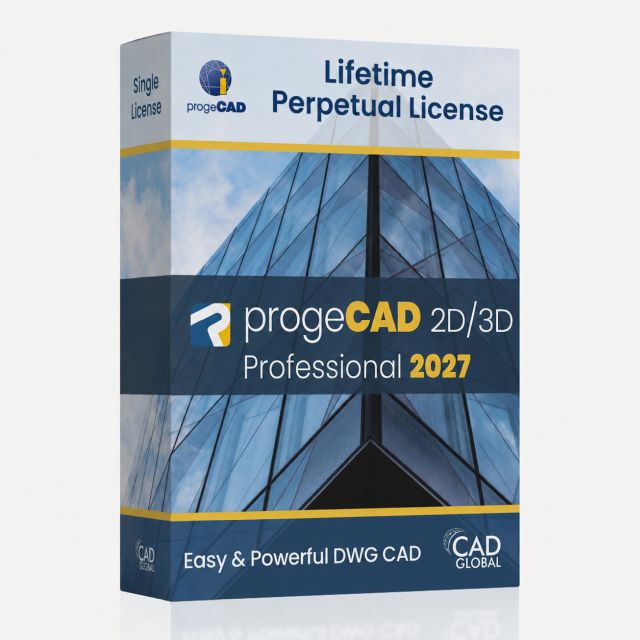 progeCAD 2027 2D/3D lifetime perpetual license CADglobal