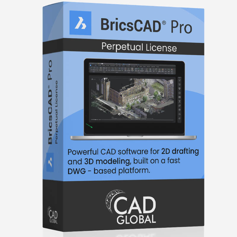 BricsCAD Pro 2D/3D CAD software - Perpetual Lifetime License. One-Time Payment
