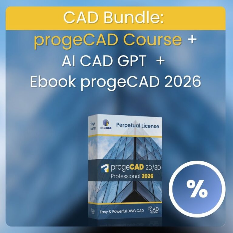 CAD Bundle: progeCAD Course, AI CAD GPT & Ebook