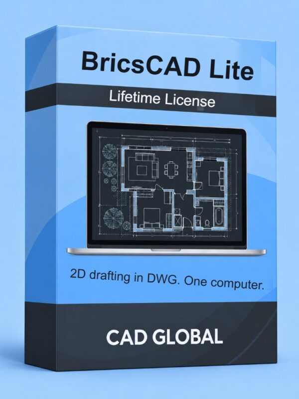 BricsCAD Lite Lifetime License box